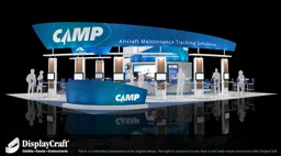 40x50 Island booth design by DisplayCraft